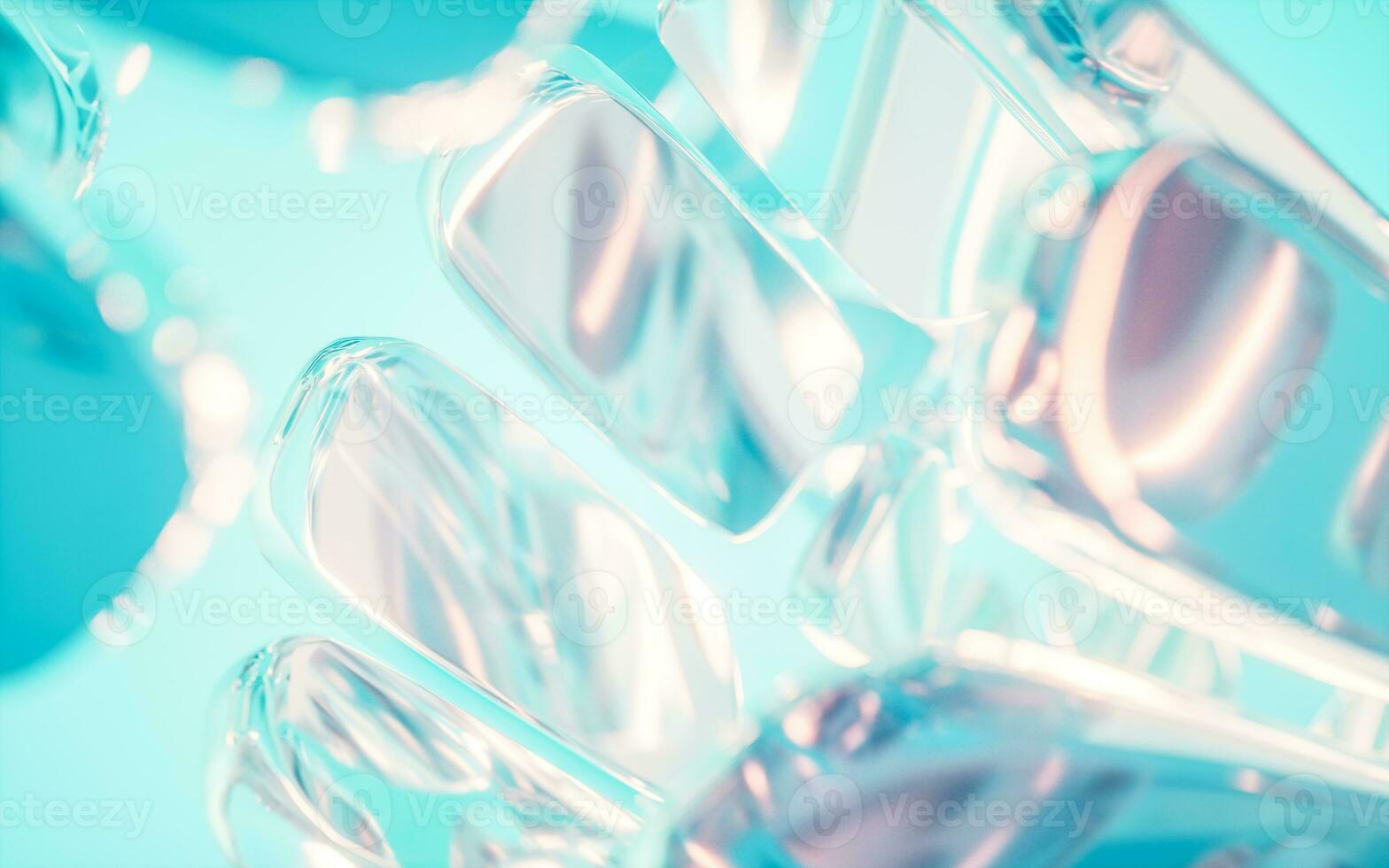 Abstract glass geometry background, 3d rendering. photo