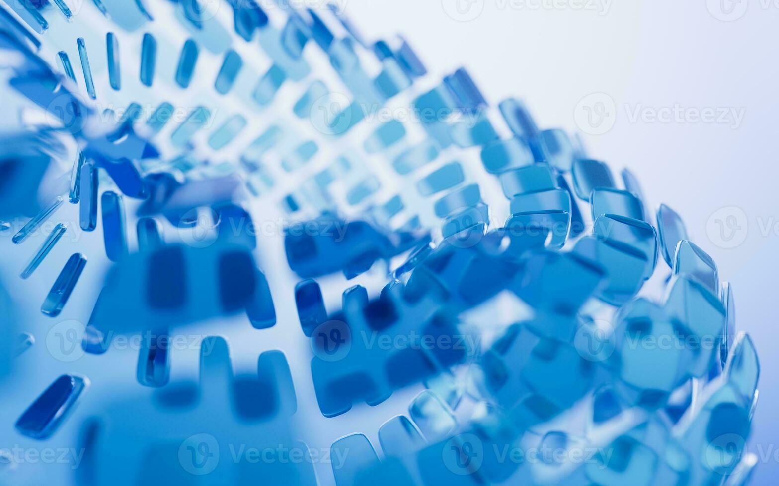 Abstract glass geometry background, 3d rendering. photo