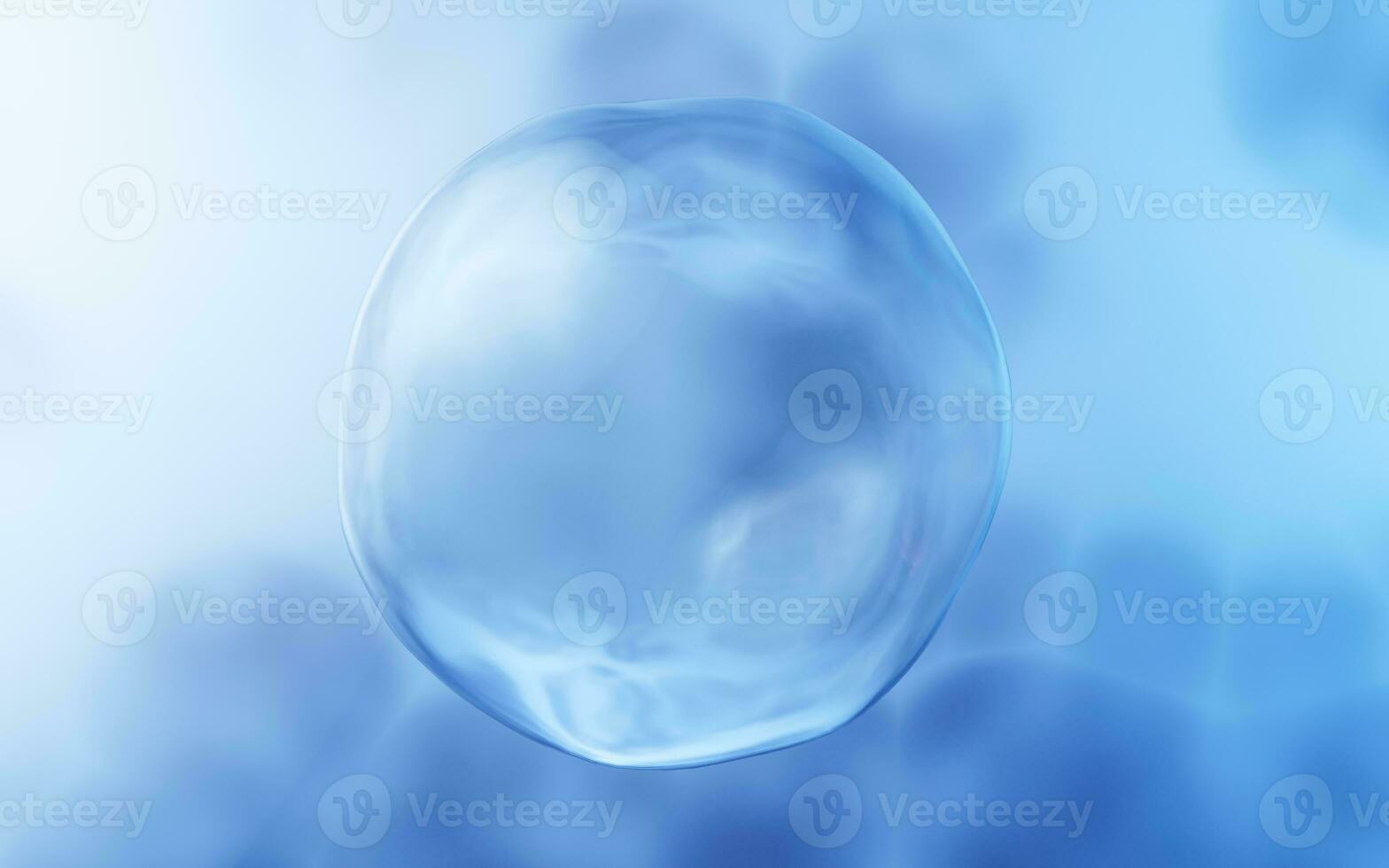 Blue soft liquid bubble background, 3d rendering. photo