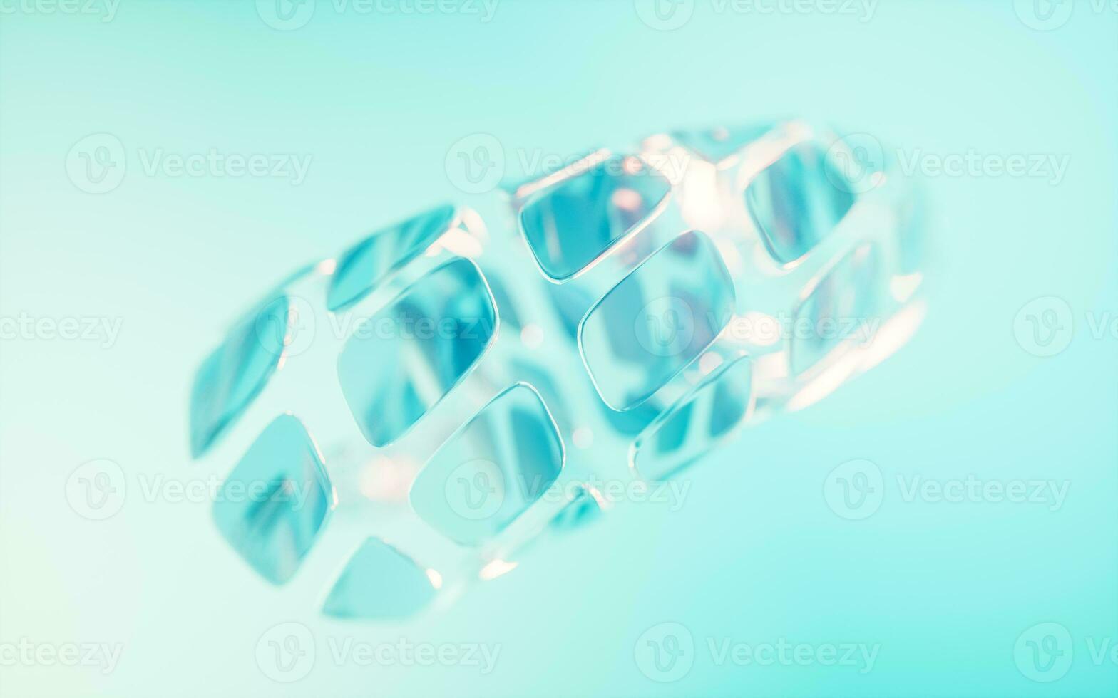 Abstract glass geometry background, 3d rendering. photo