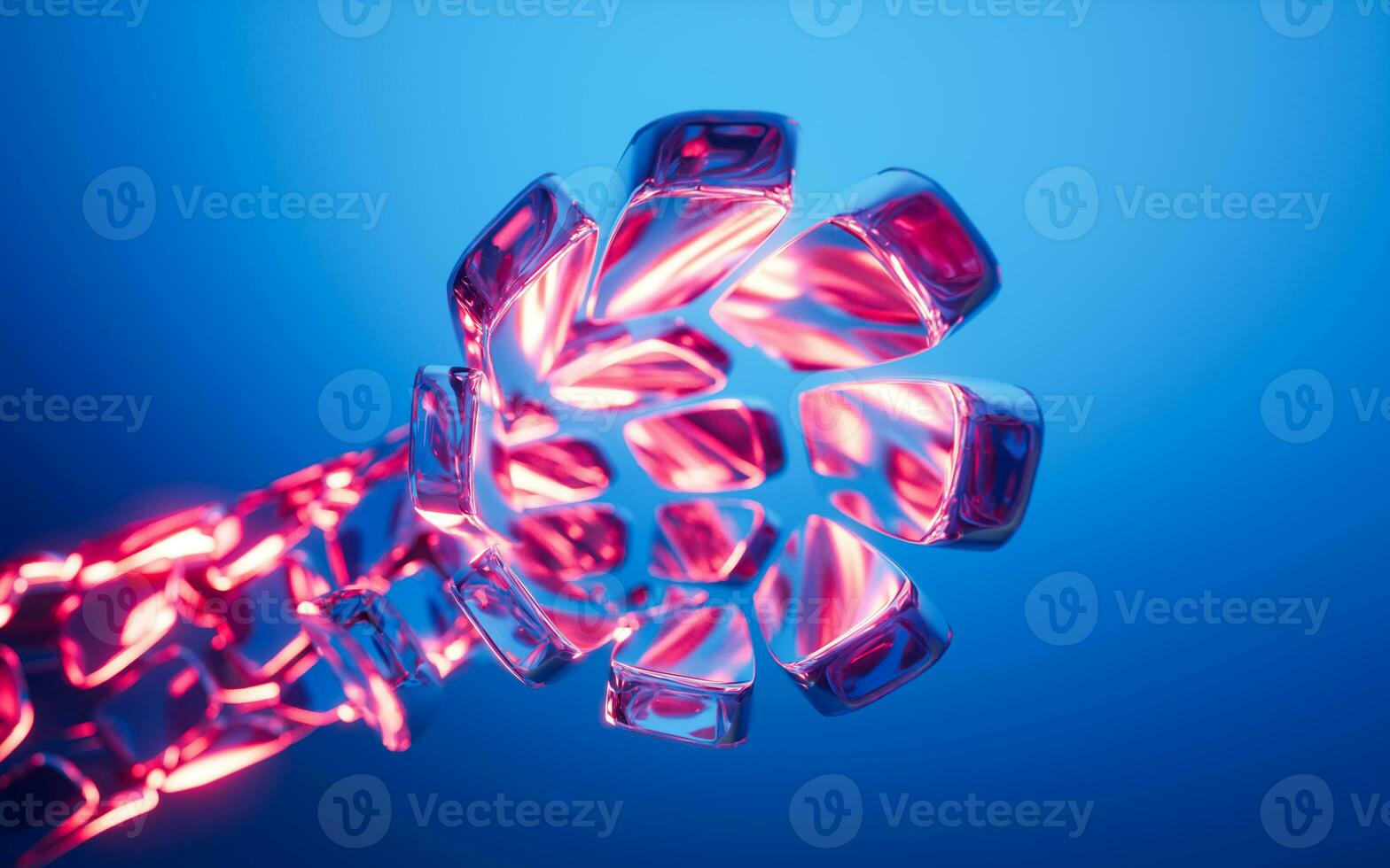 Abstract glass geometry background, 3d rendering. photo