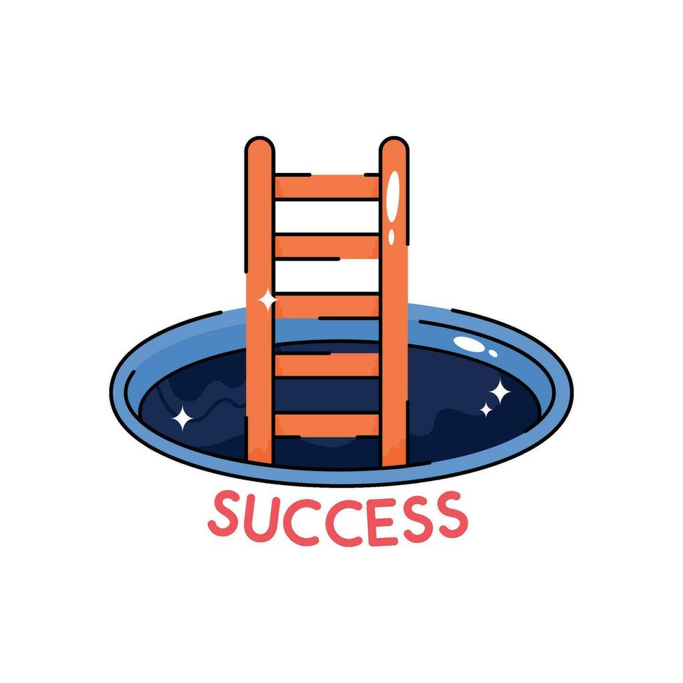 Success doodle vector colorful  Sticker. EPS 10 file