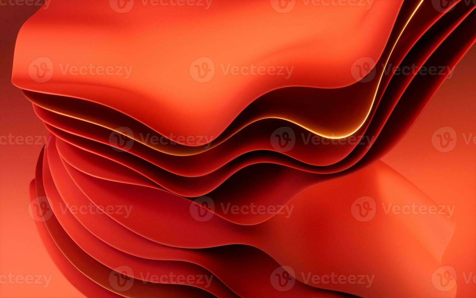 Abstract red curve geometry background, 3d rendering. photo