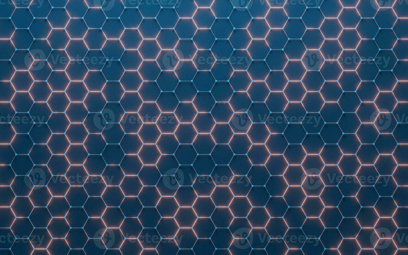 Hexagonal structure background, 3d rendering. photo