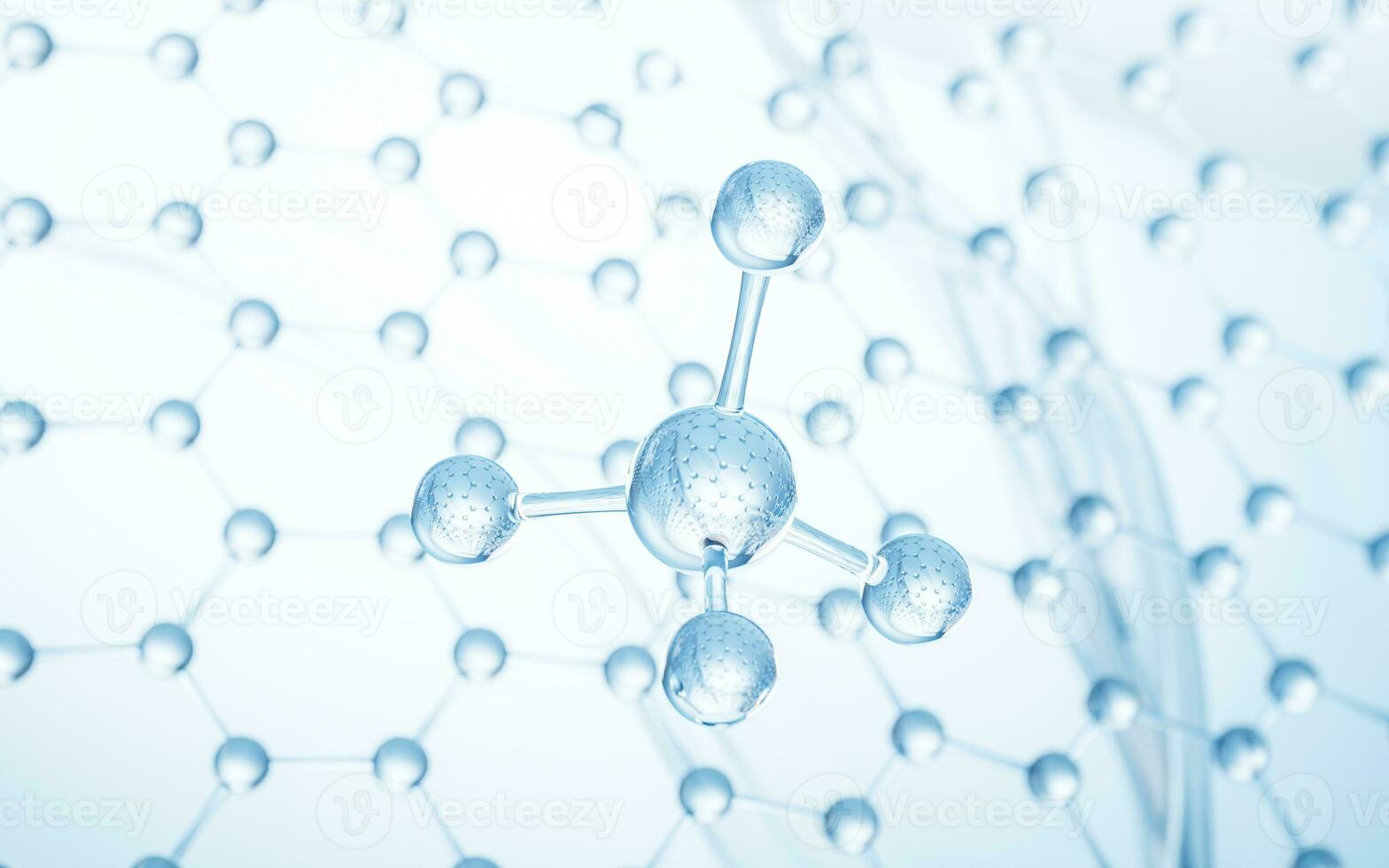 Molecule structure with transparent background, 3d rendering. photo
