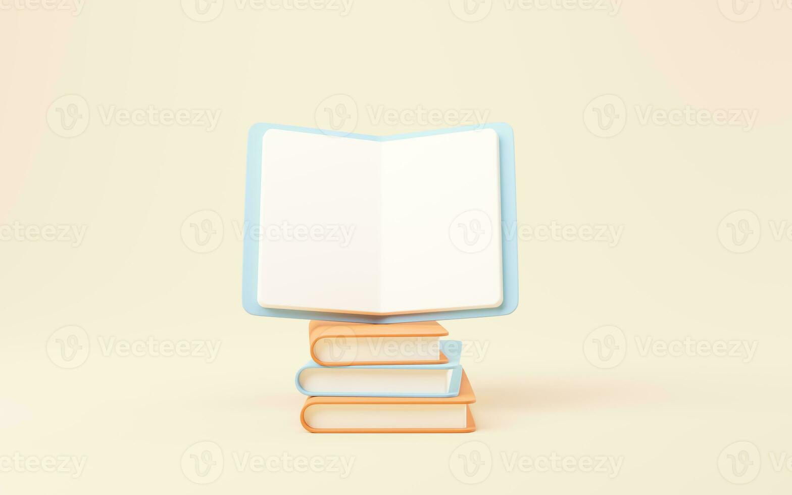 Cartoon style book, 3d rendering. photo