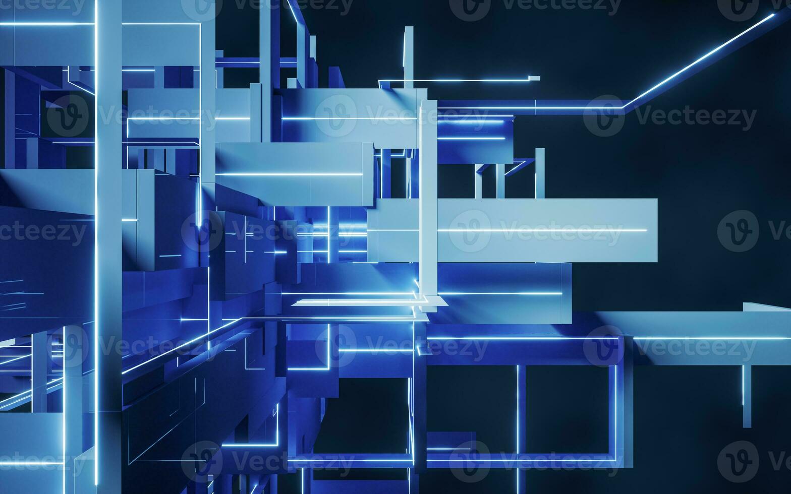 Science and technology line structure, 3d rendering. photo