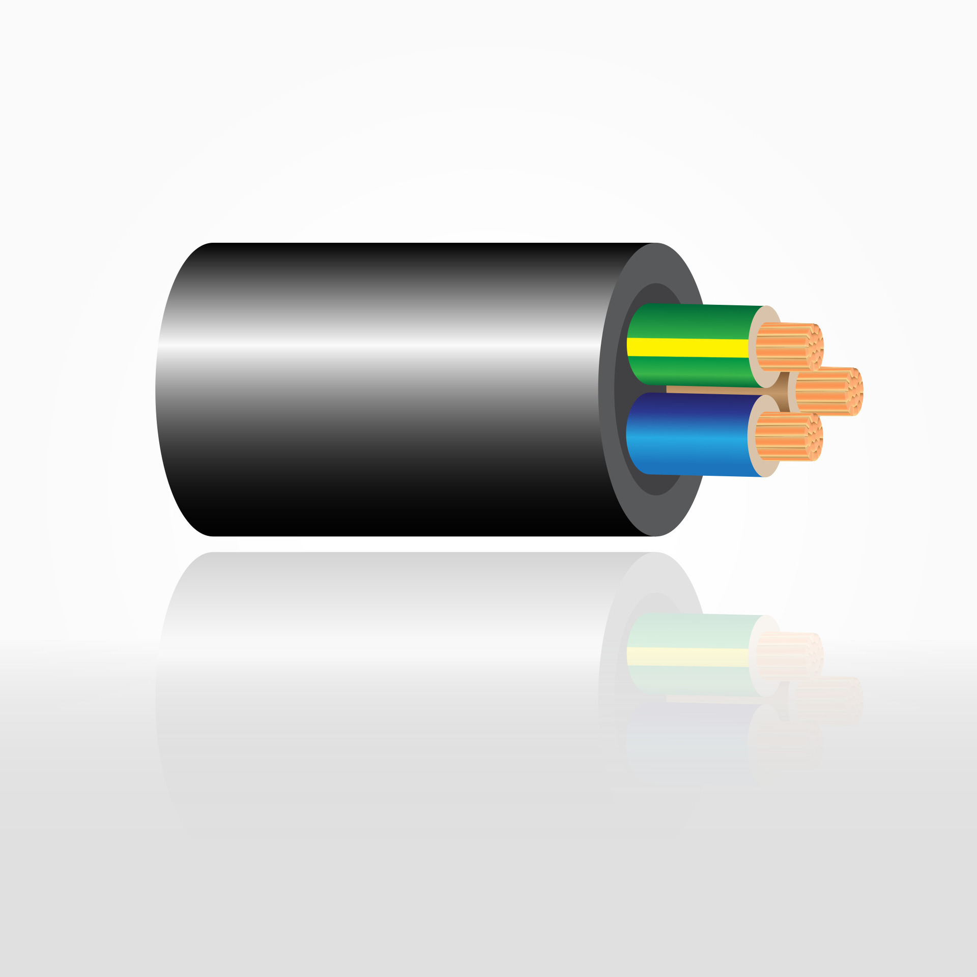 Closeup of electrical wire vector on a white background. 27775538