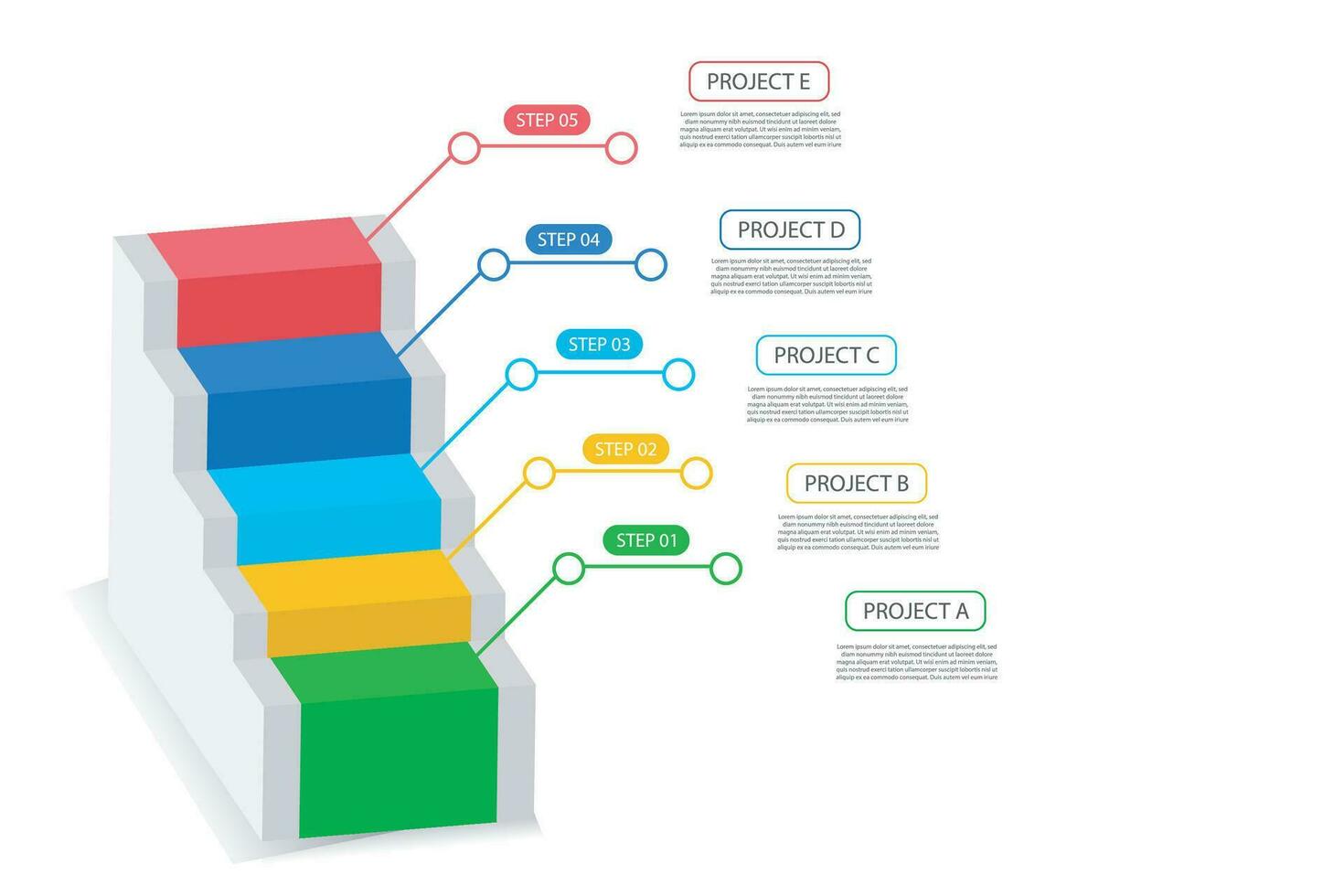 Infographic template for business. 5 Level Modern Circle Sales funnel diagram, presentation vector infographic.