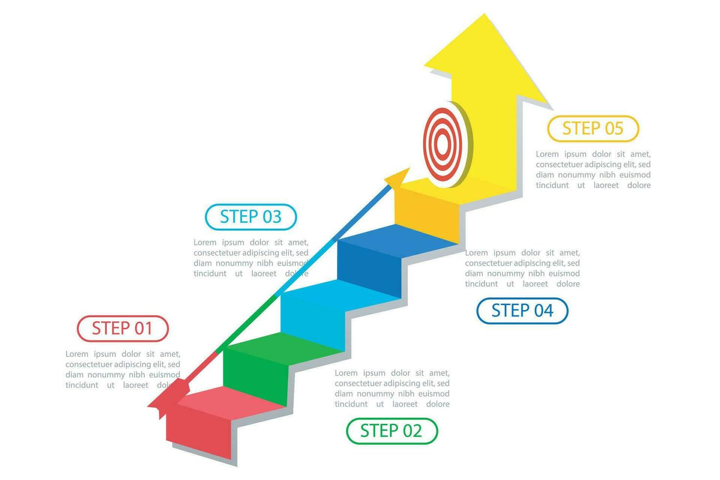 Infographic template for business. 5 Level Modern Circle Sales funnel diagram, presentation vector infographic.