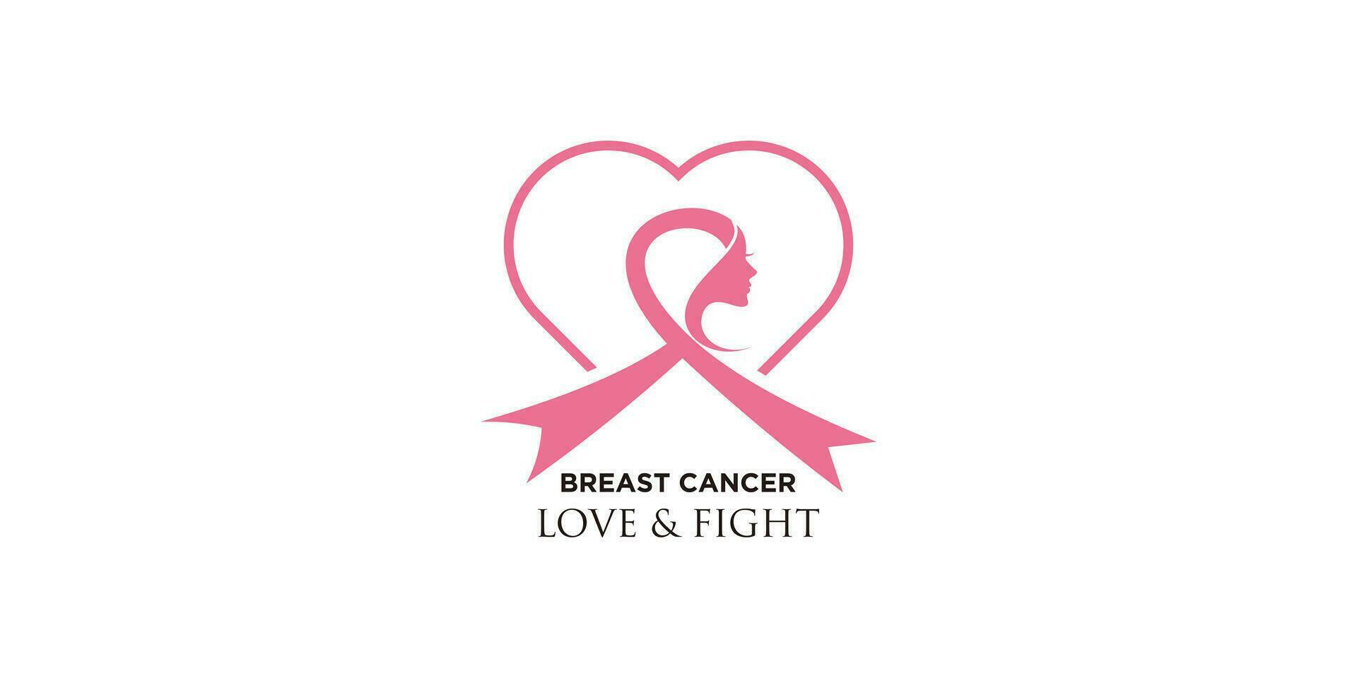 Breast cancer logo element design with creative concept vector
