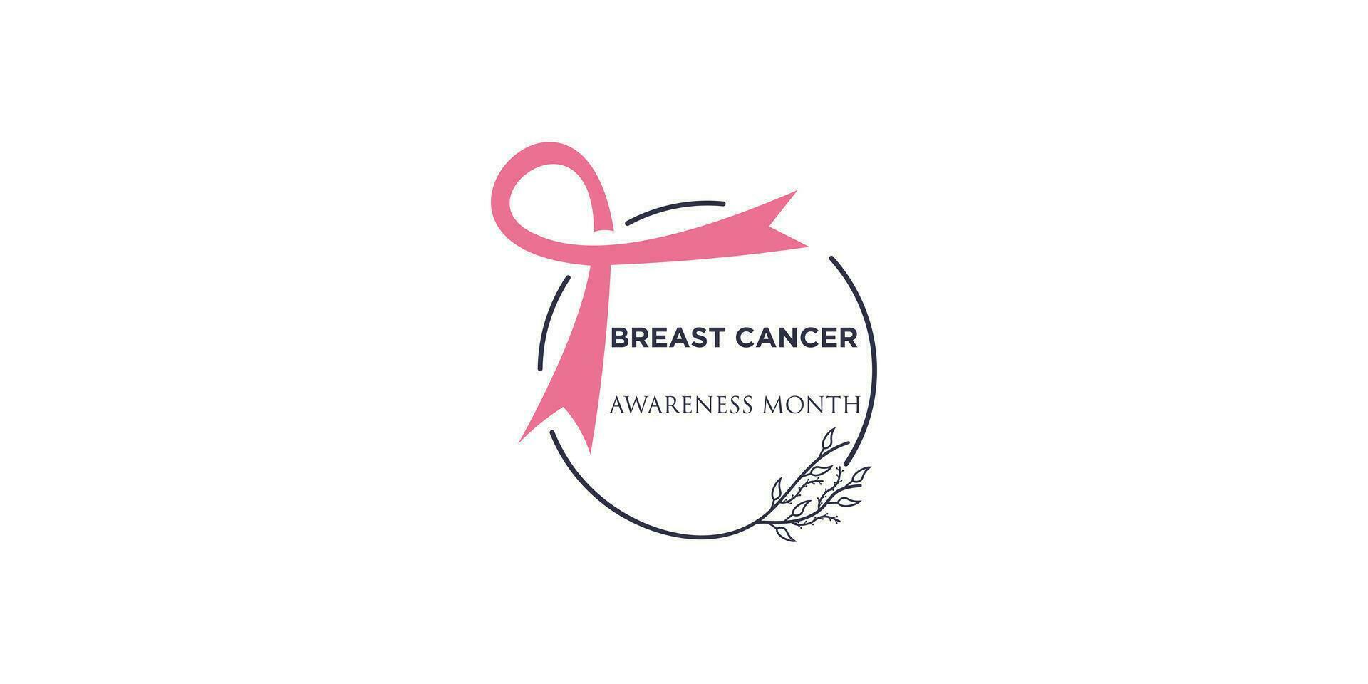 Breast cancer logo element design with creative concept vector