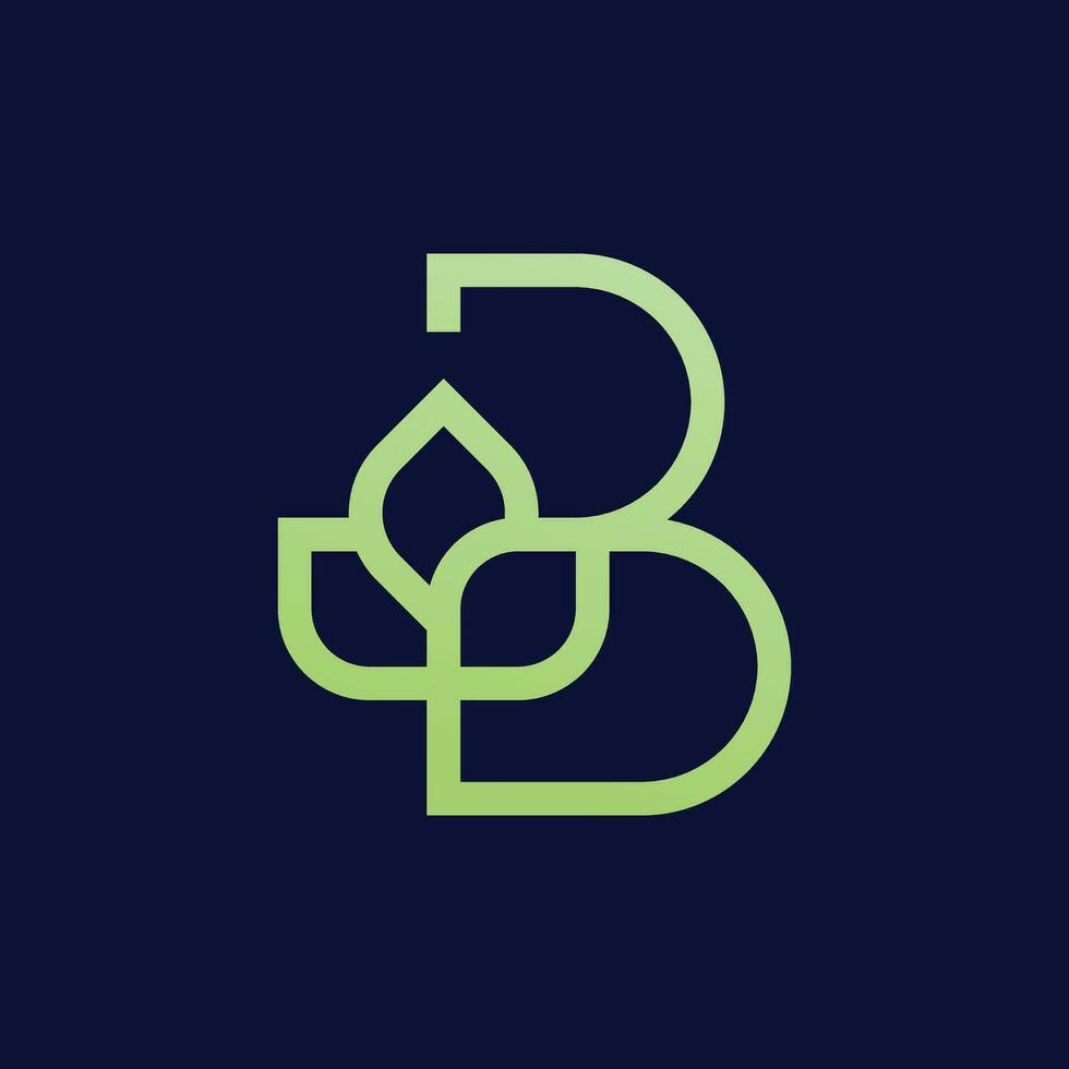 B Logo.B Letter Design Vector Illustration Modern Monogram Icon