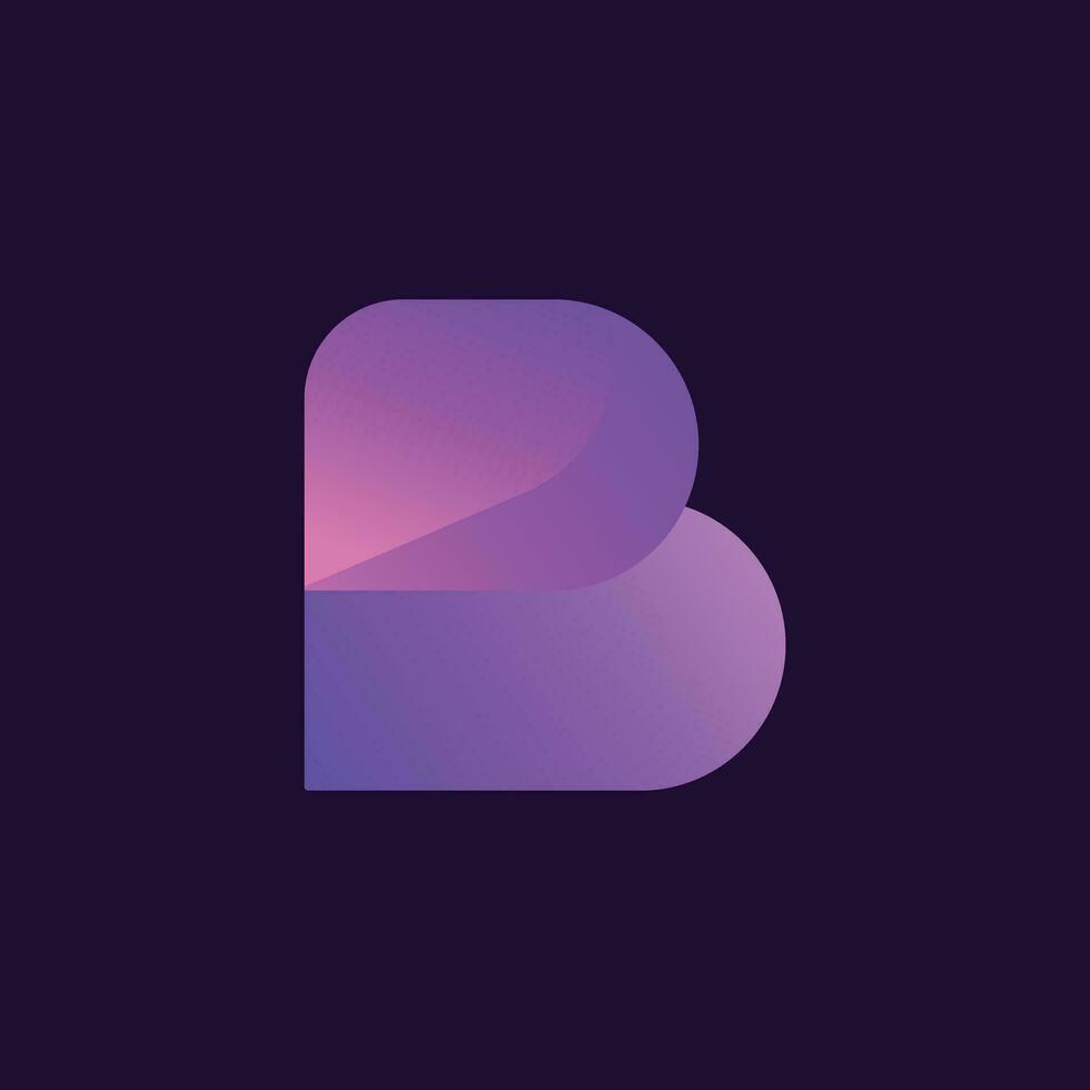Letter logo B bold monogram style vector