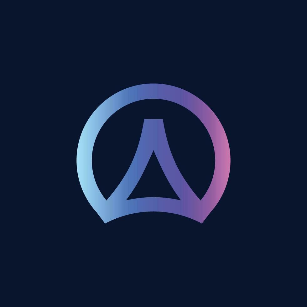 Stylish A Letter Logo Design for Corporate Identity vector vibrant colors