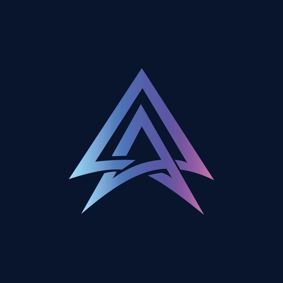 Creative A Logo Design Minimalistic Concepts with Gradients vector