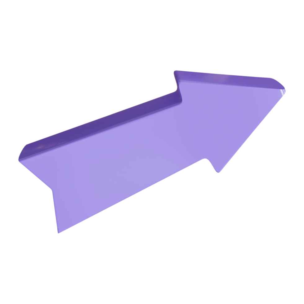 3d right direction curve arrow sign icon png