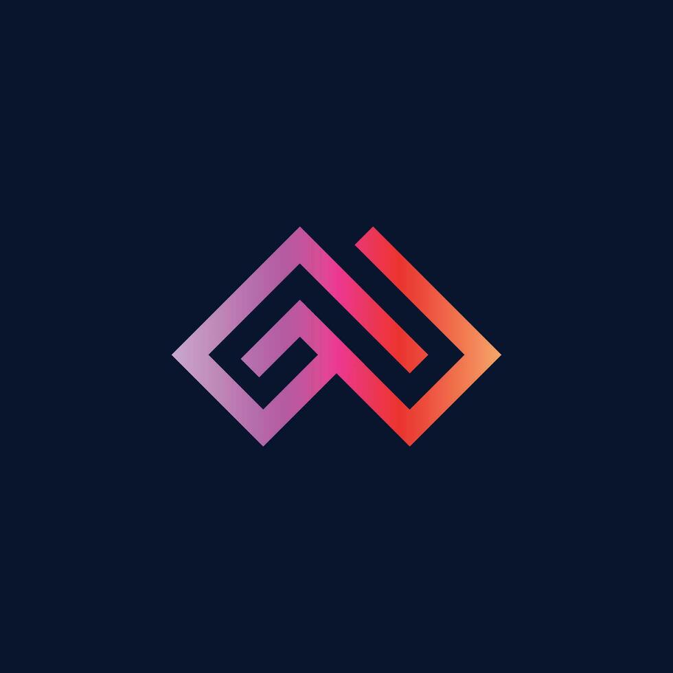A Letter Logo Graphics Gradient for Brand Identity vector