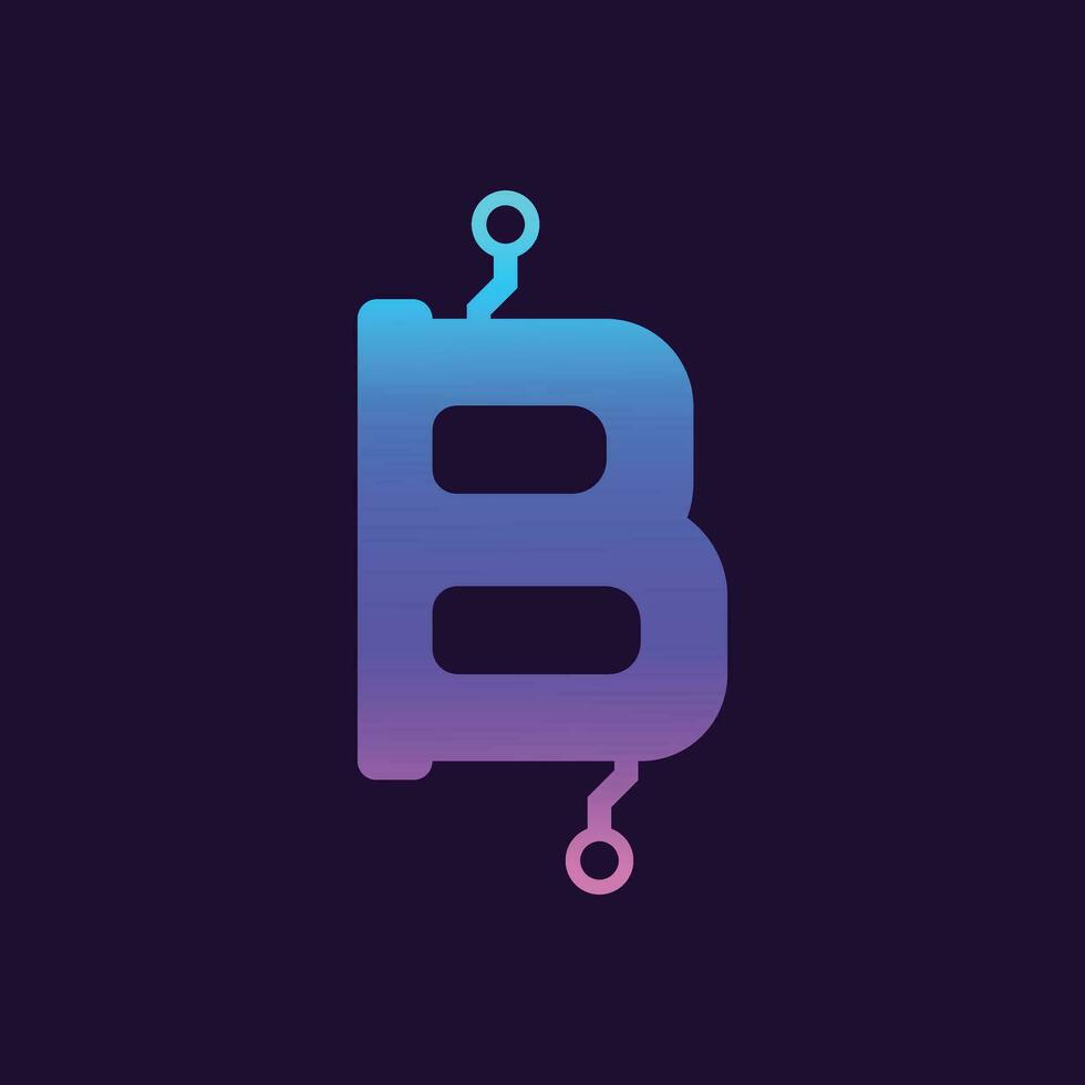 B Letter Design Vector Illustration Modern Monogram Icon