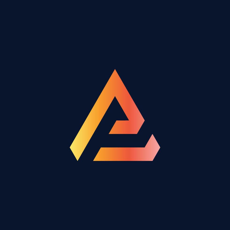 Unique A Logo Concept Creative Gradient Design logo design vector