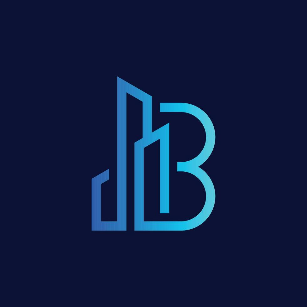 Abstract letter B modern logo icon design vector