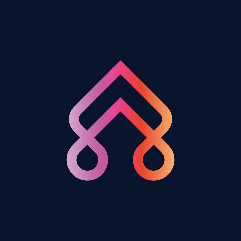 a logo design Striking A Letter Logo vector
