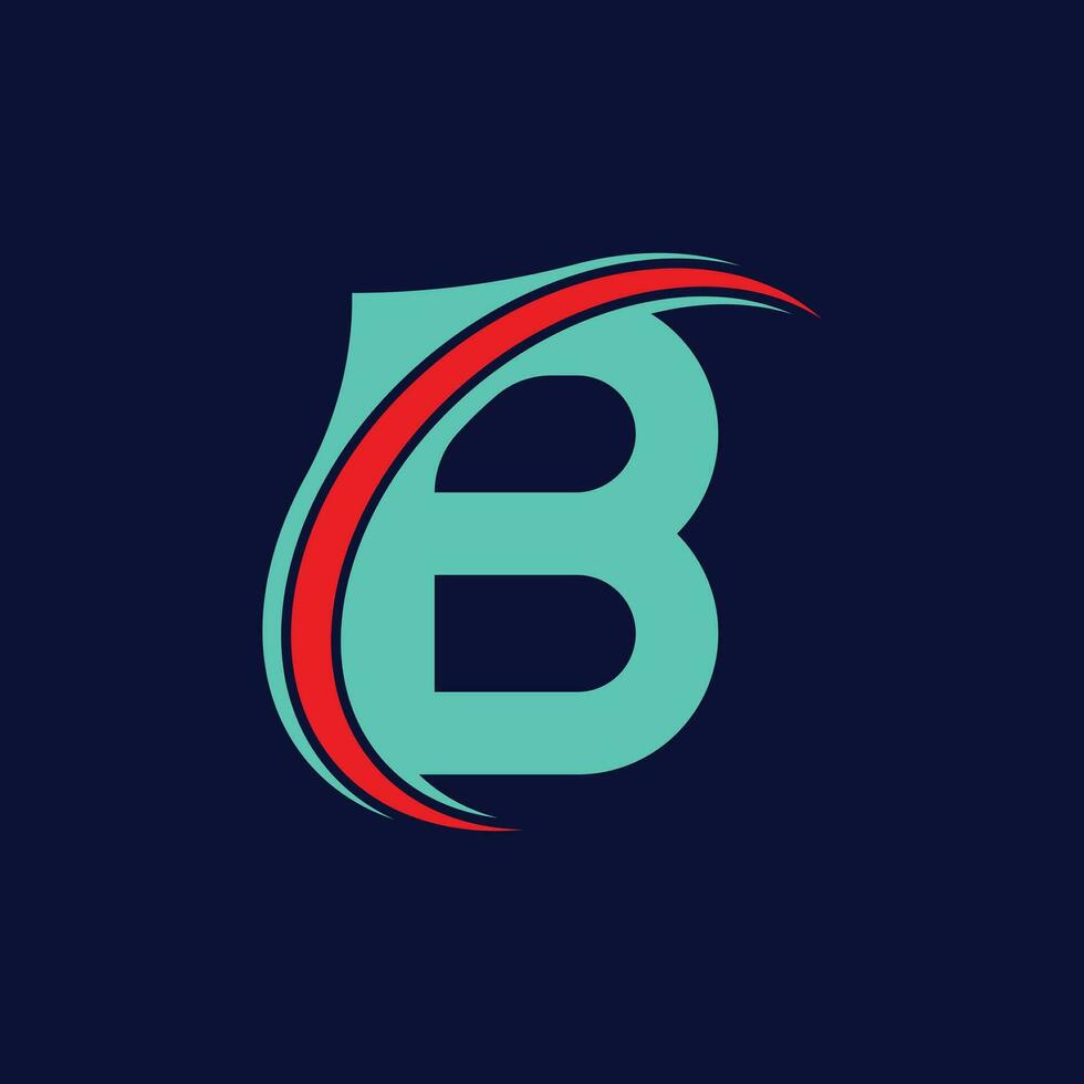 b logo, modern design letter character vector
