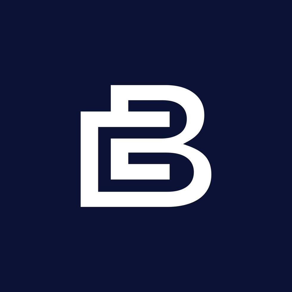 abstract letter B logo icon vector