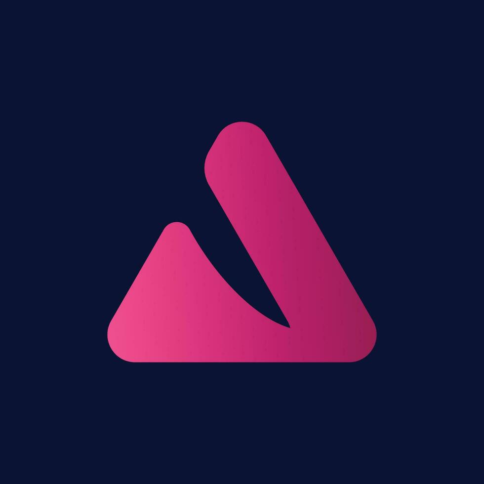 Bold A Letter Logo Gradient Design vector