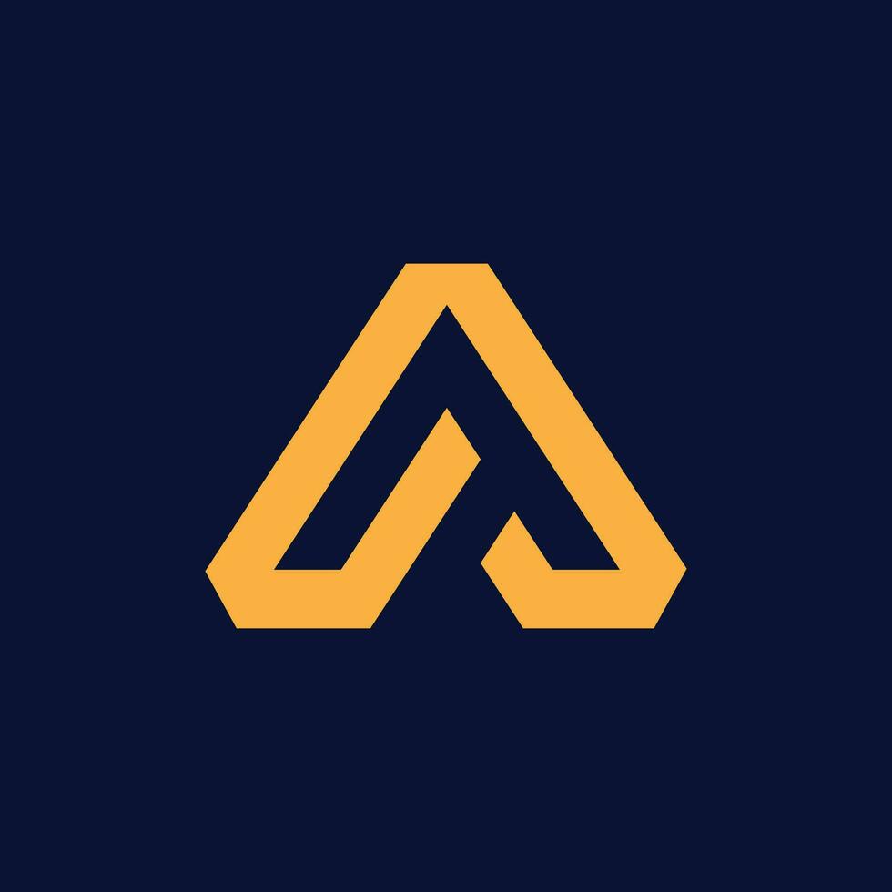 Letter A Logo Design. Elegant Geometric Line Curve Vector Logotype. Creative Monogram Logo