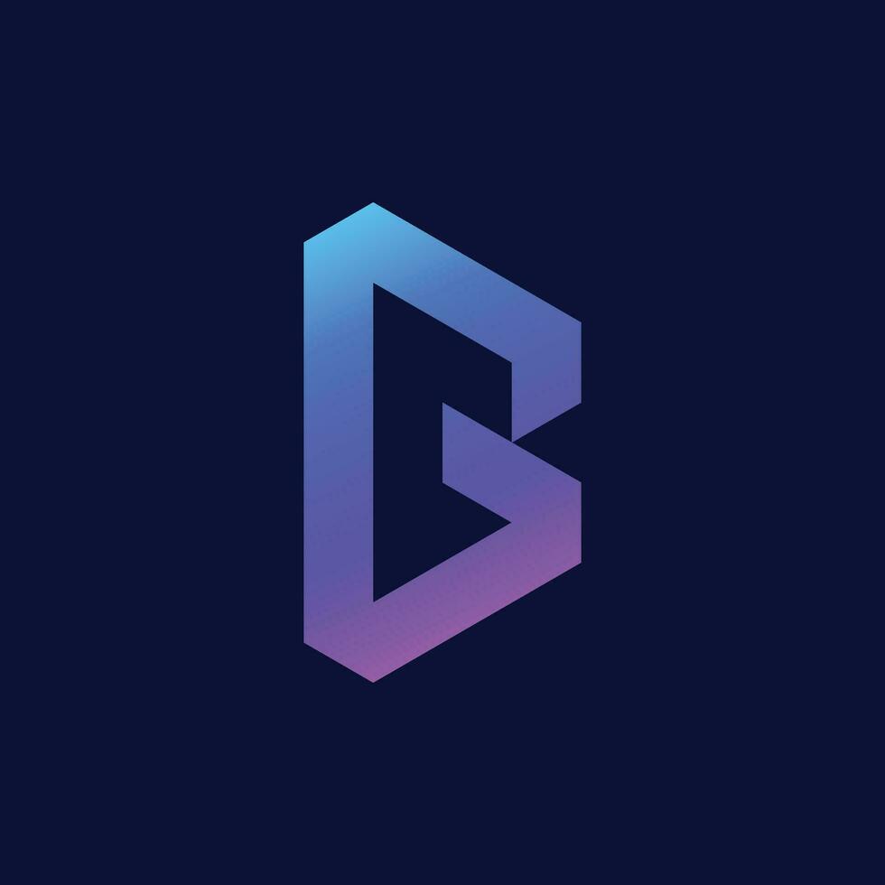 flat design letter b logo template vector