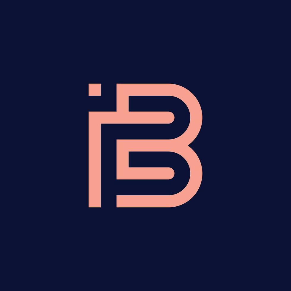 B Letter Abstract Monogram Vector Logo Concept Design