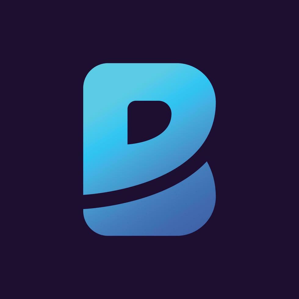 Modern unique creative letter B logo design, Minimalist B monogram initial based vector icon