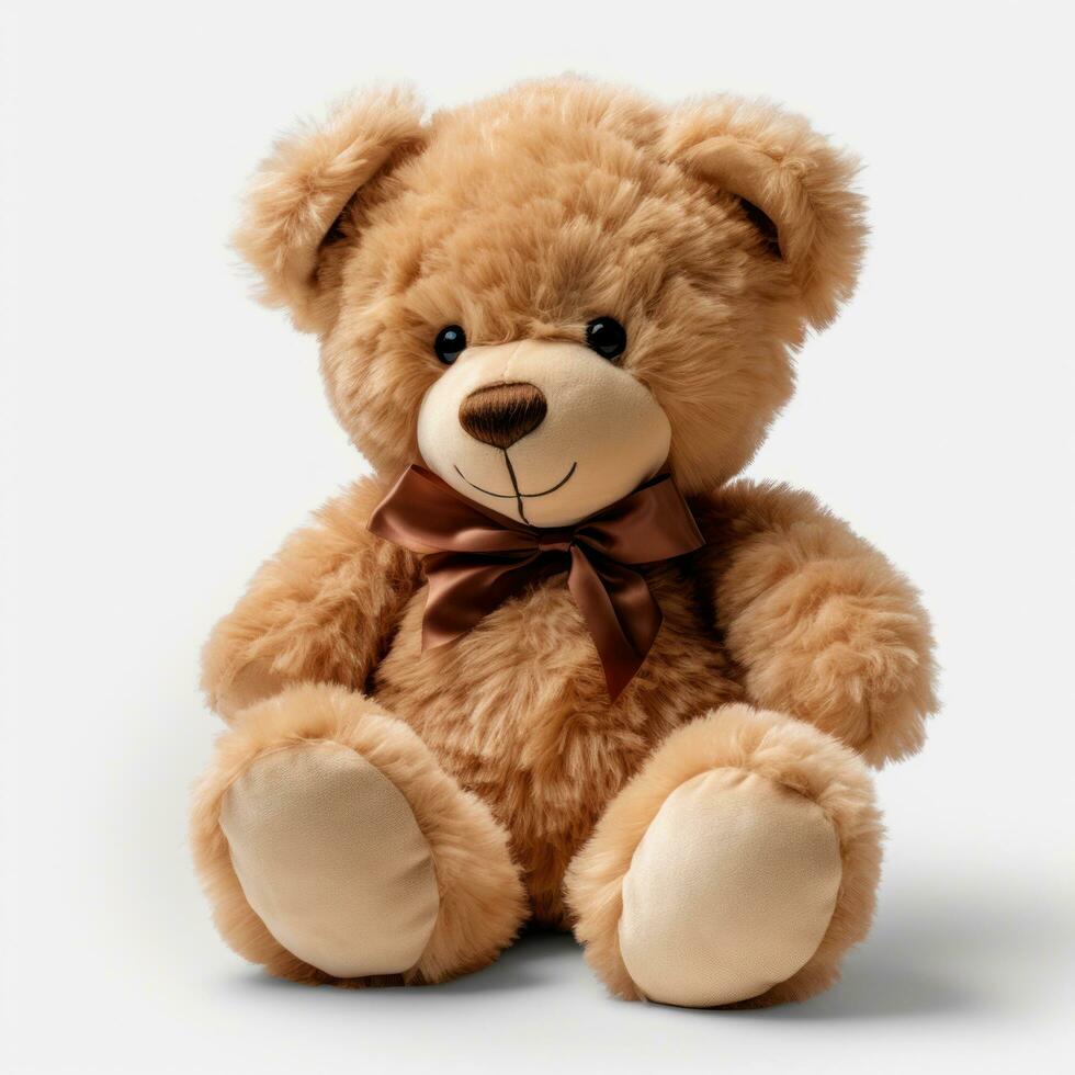 Cute teddy bear toy isolated photo