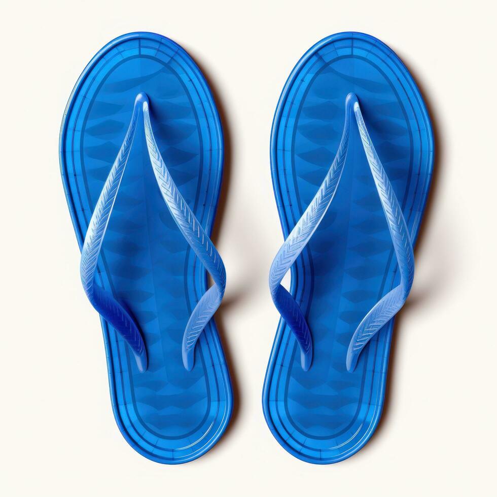 Vivid flip flops isolated photo