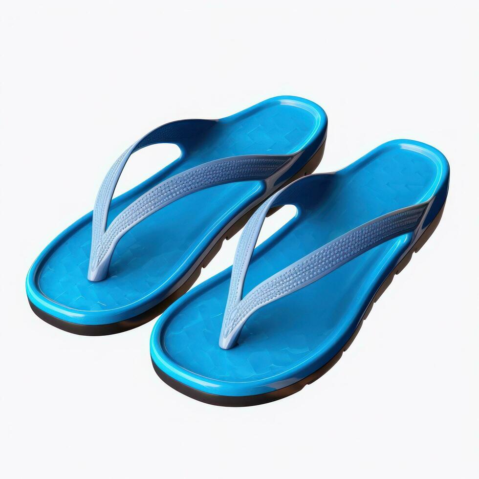 Vivid flip flops isolated photo