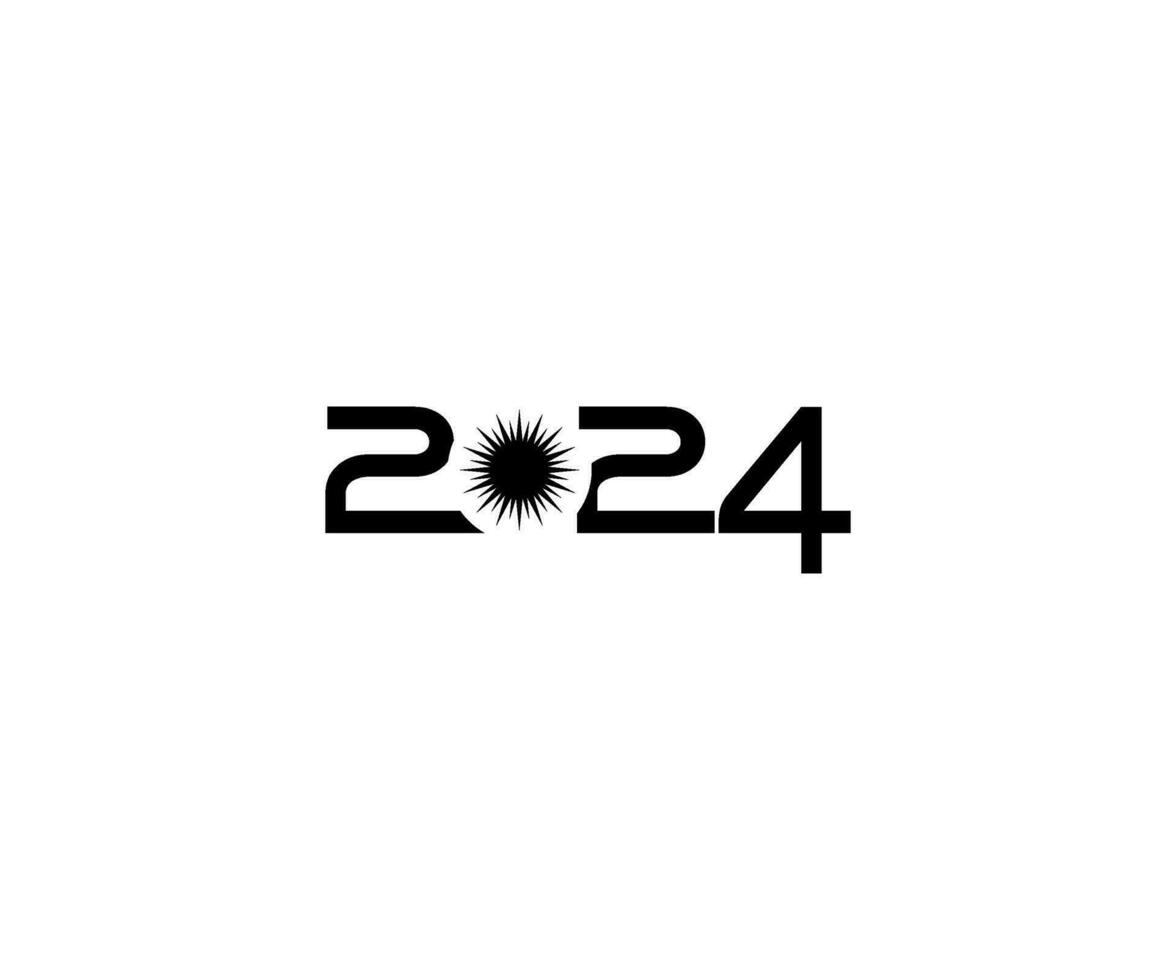 2024 Design Illustration, flat, simple, memorable and eye catching, can use for Calendar Design, Website, News, Content, Infographic or Graphic Design Element. Vector Illustration