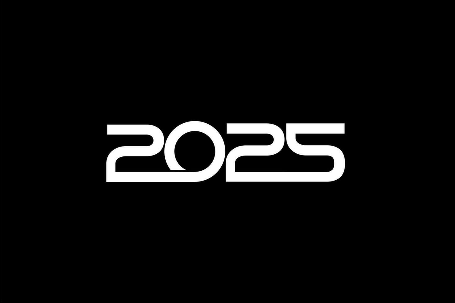 2025 Design Illustration, flat, simple, memorable and eye catching, can use for Calendar Design, Website, News, Content, Infographic, Happy New Year, or Graphic Design Element. Vector Illustration