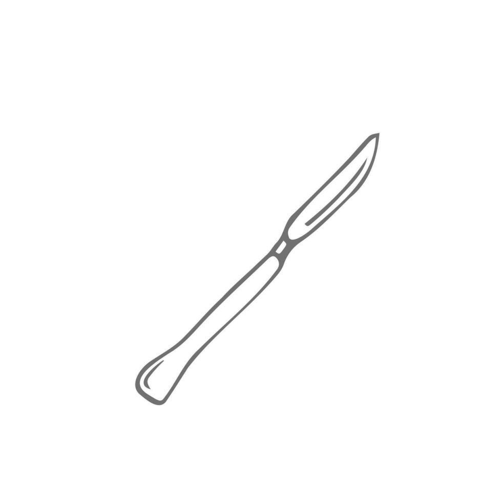 Scalpel doodle vector icon. Drawing sketch illustration hand drawn line.