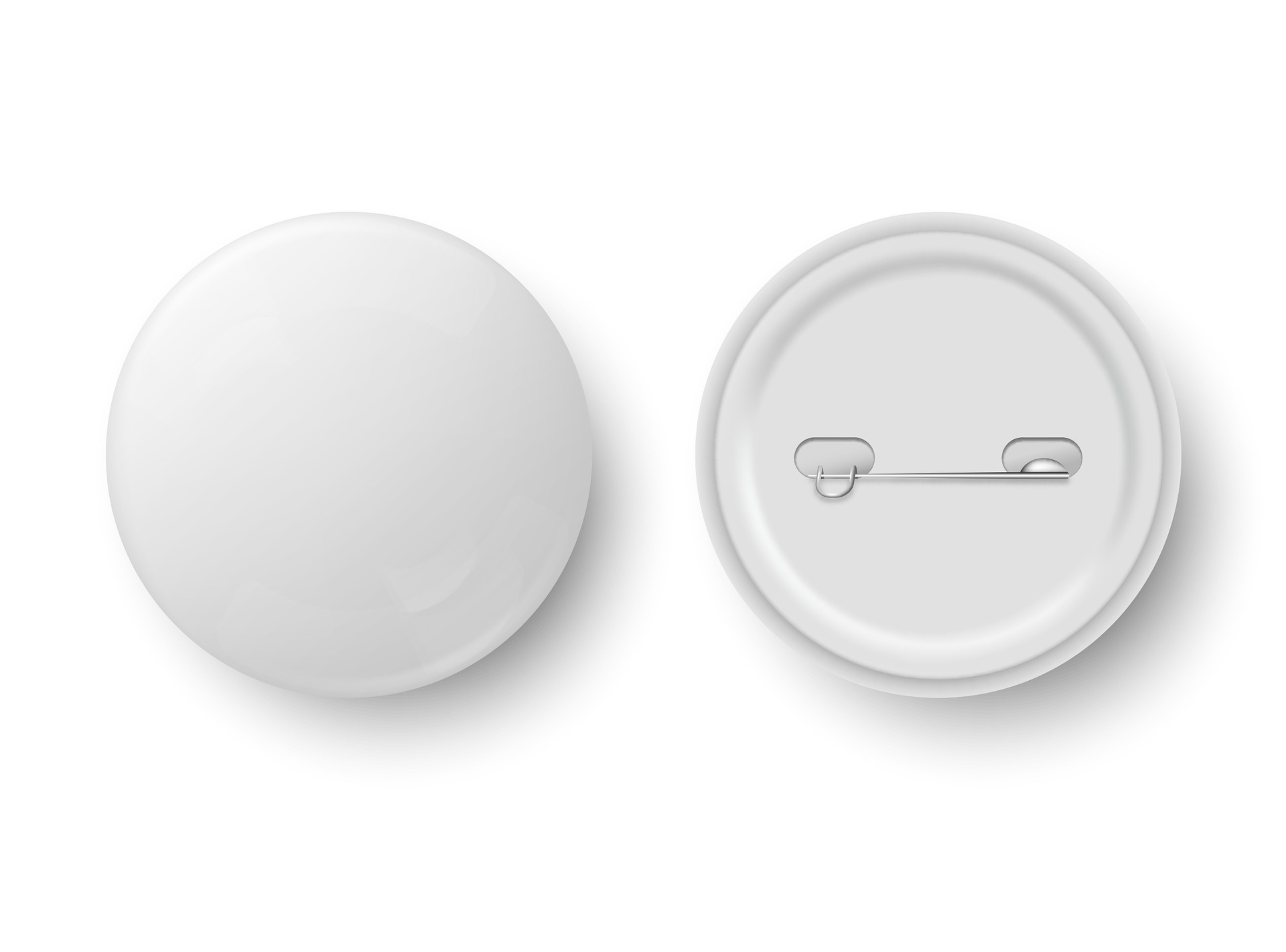 Round store white button