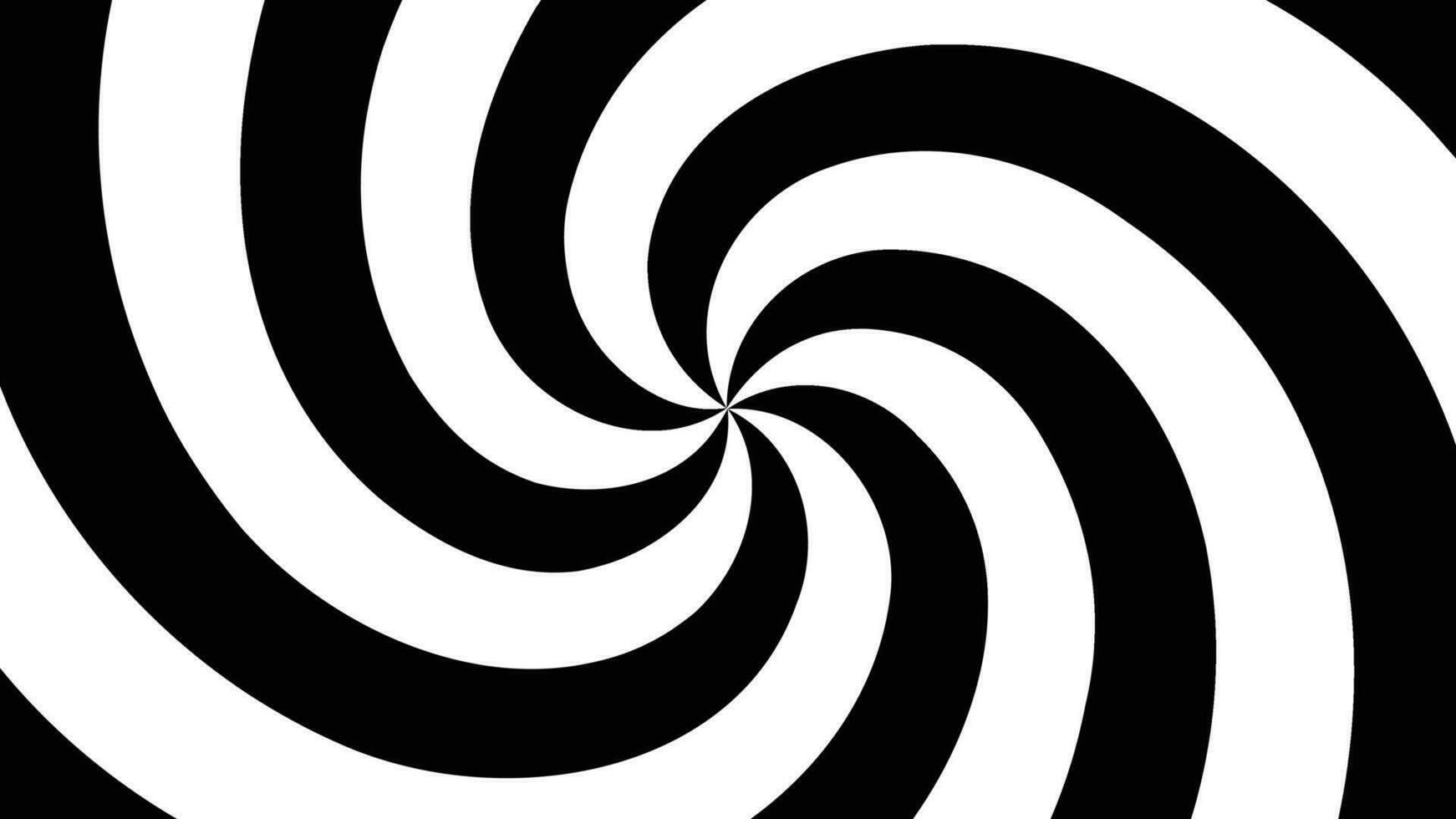 confuso hipnotizar negro y blanco remolino espiral antecedentes vector