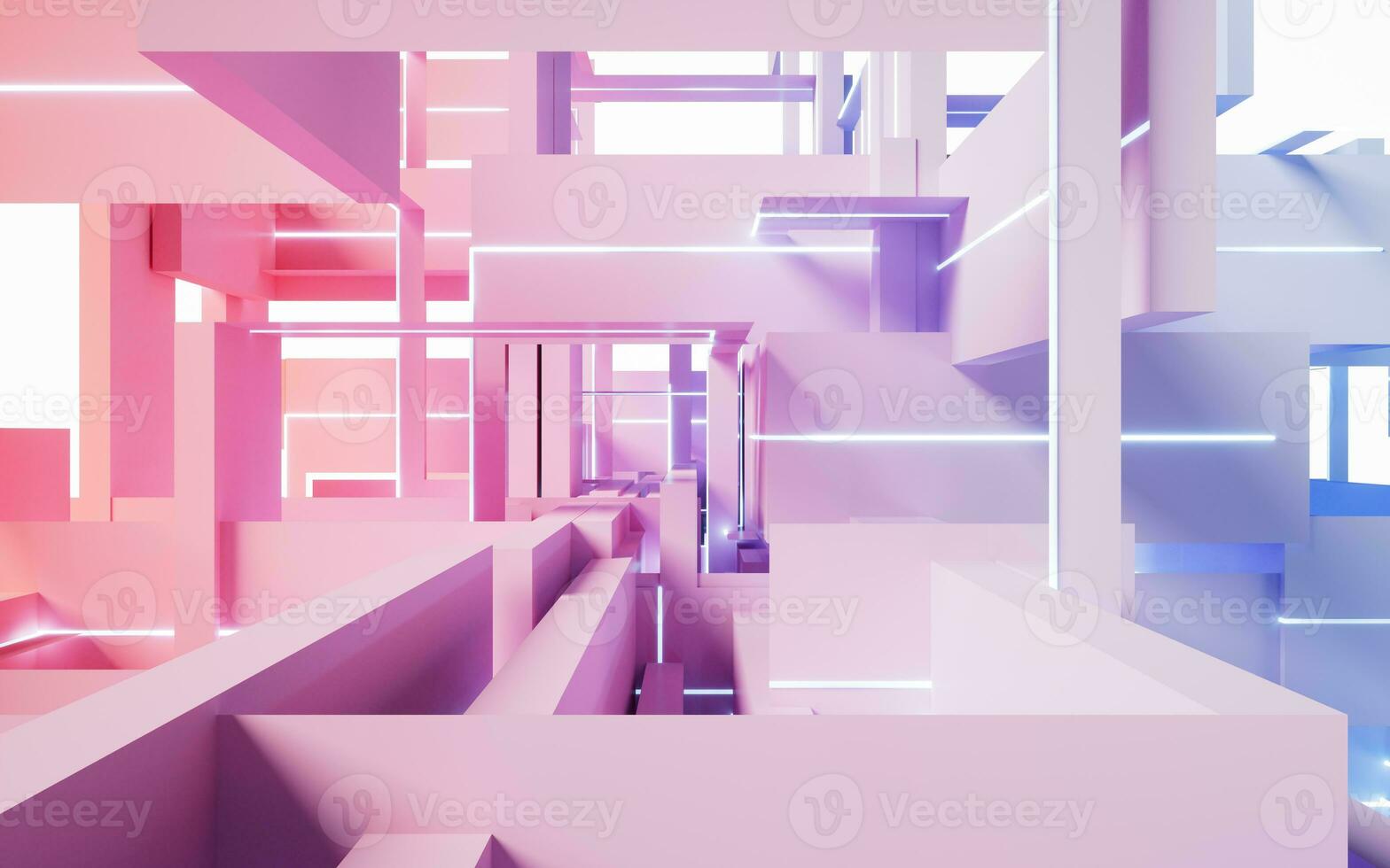 Abstract geometry line structure, 3d rendering. photo