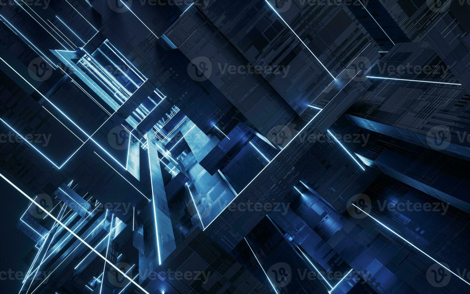Science and technology line structure, 3d rendering. photo