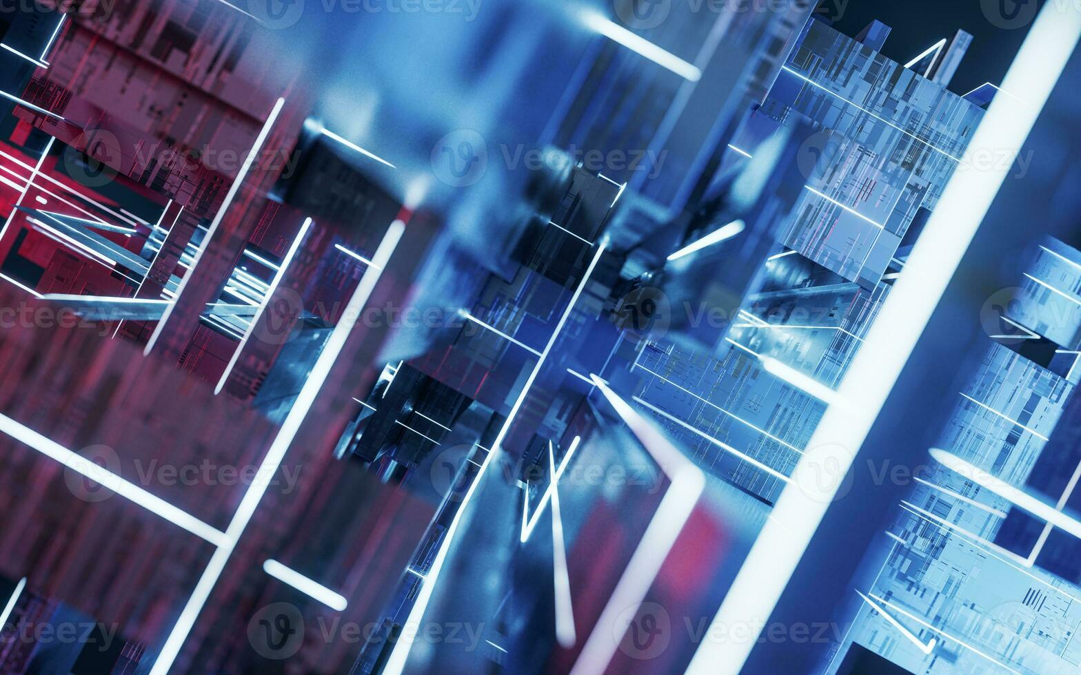 Science and technology line structure, 3d rendering. photo