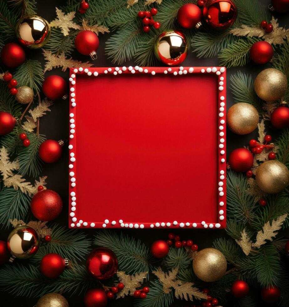 Abstract Christmas frame background photo
