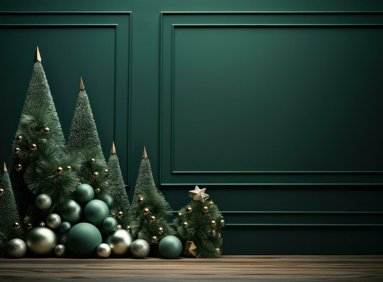 Green Christmas background photo