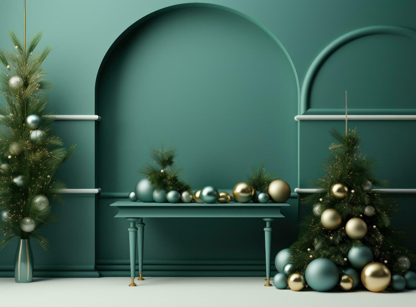 Green Christmas background photo