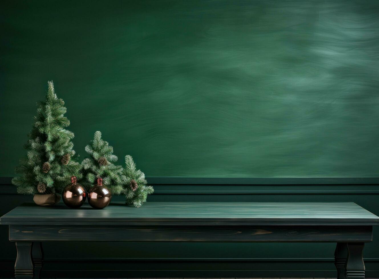 Green Christmas background photo