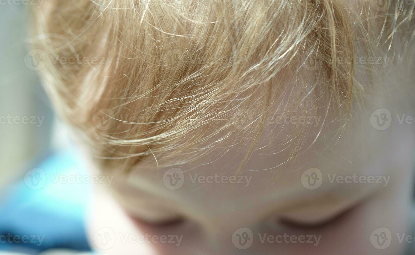 Blonde hair boy photo