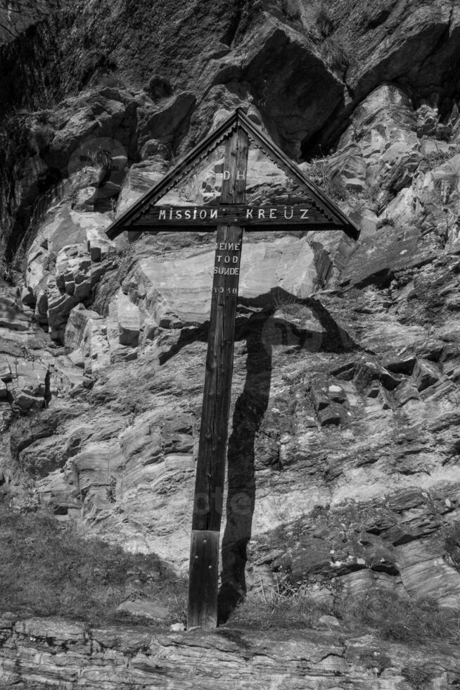 hiking in the swiss alps photo